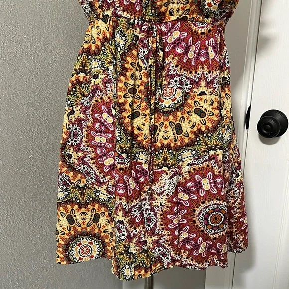 Johnny Martin Strapless Casual Summer Mini Print Dress/Coverup - Picture 3 of 11